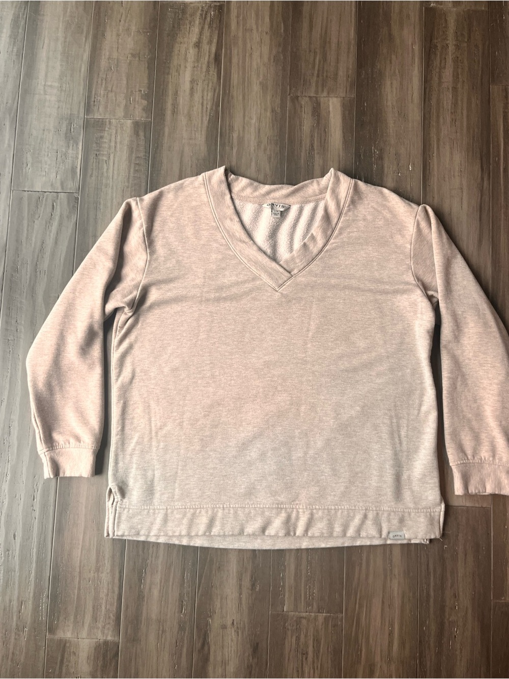 Orvis Lightweight & Cozy Women's V-Neck Sweater in Soft Beige